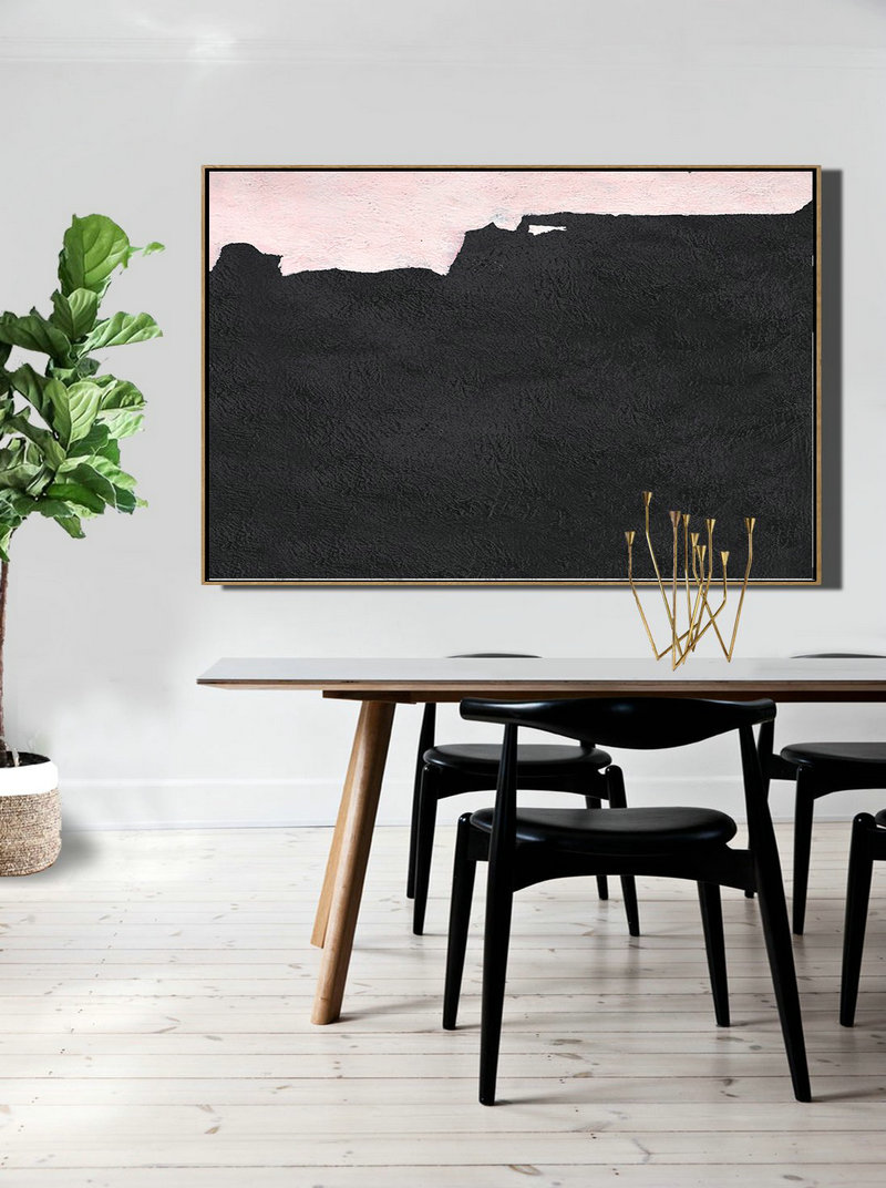 Oversized Canvas Art On Canvas,Hand-Painted Oversized Horizontal Minimal Art On Canvas,Acrylic On Canvas Abstract